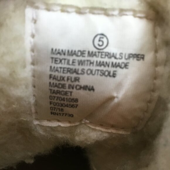 Cat & Jack Barnett Sherpa Lined Boy's Boots Sneakers Gray Sz 5 Side Zip High Top - Picture 10 of 10